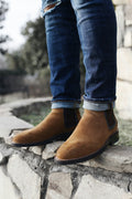 Chelsea Boot in Tan Suede