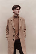 Double-Faced Wool Coat in Camel