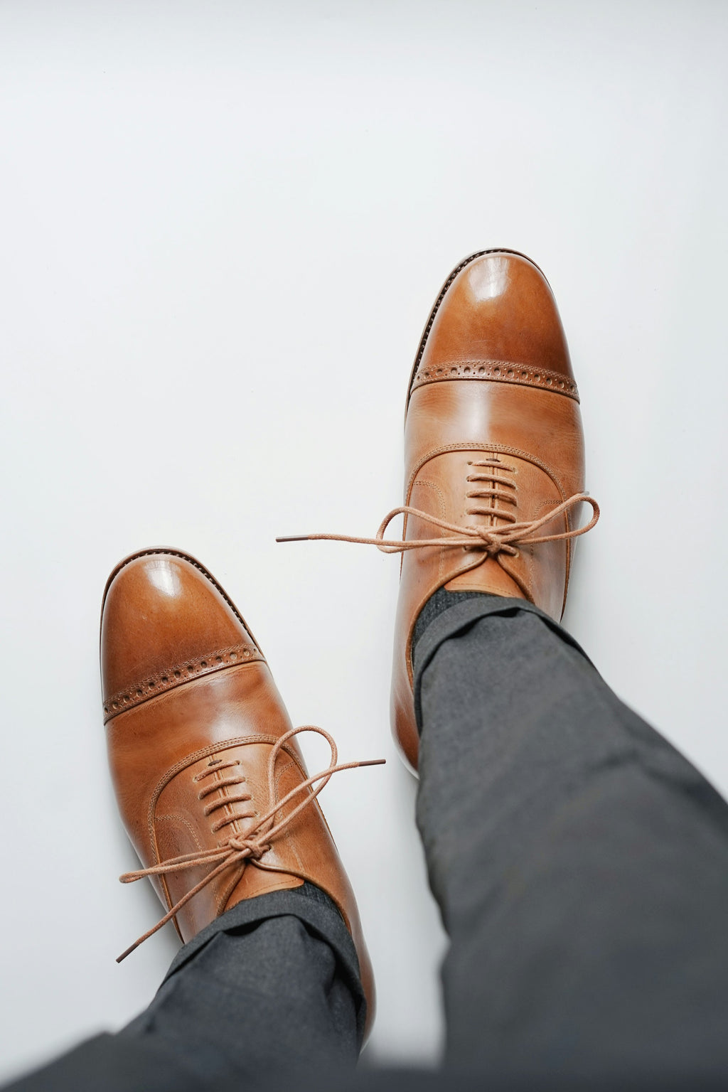 Leather Derby in Tan