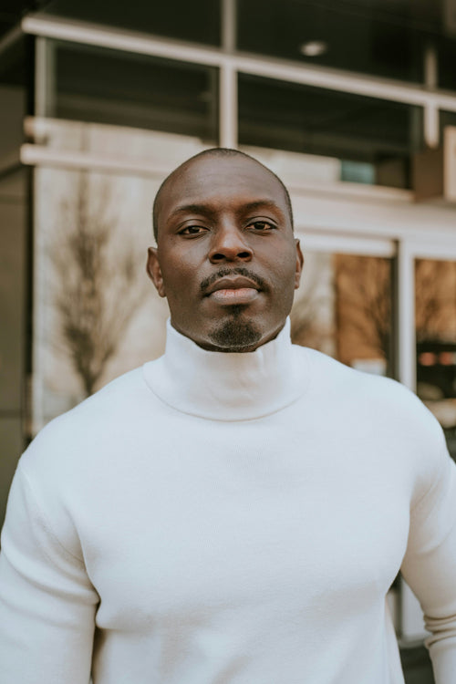 Cashmere Roll Neck in Ivory