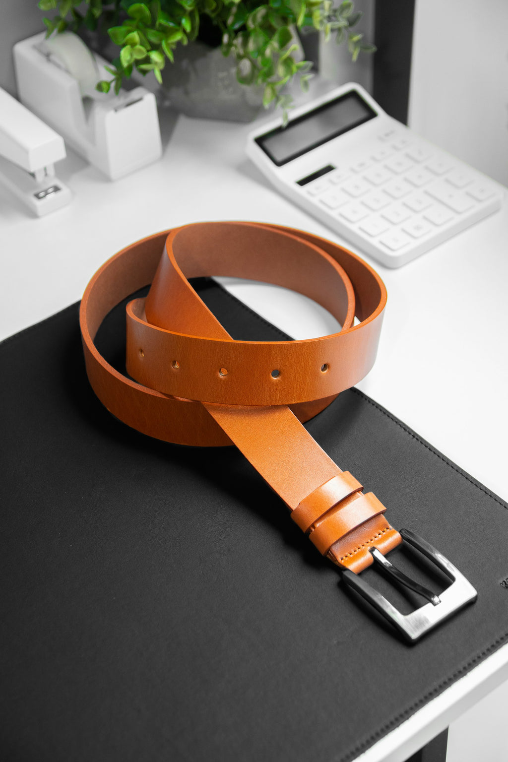 Leather Belt in Tan
