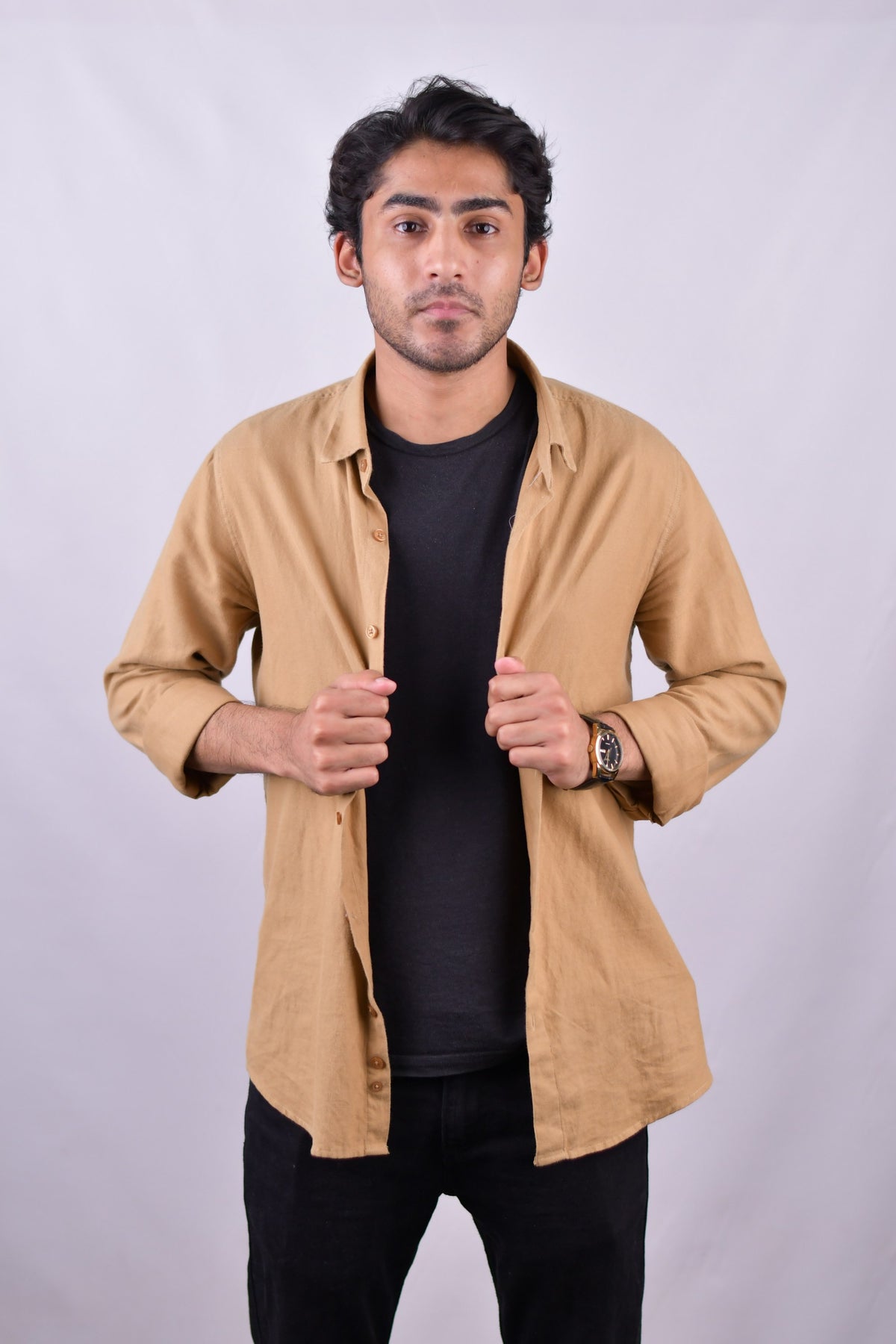 Poplin Overshirt in Khaki