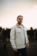 Canvas Chore Jacket in Ecru