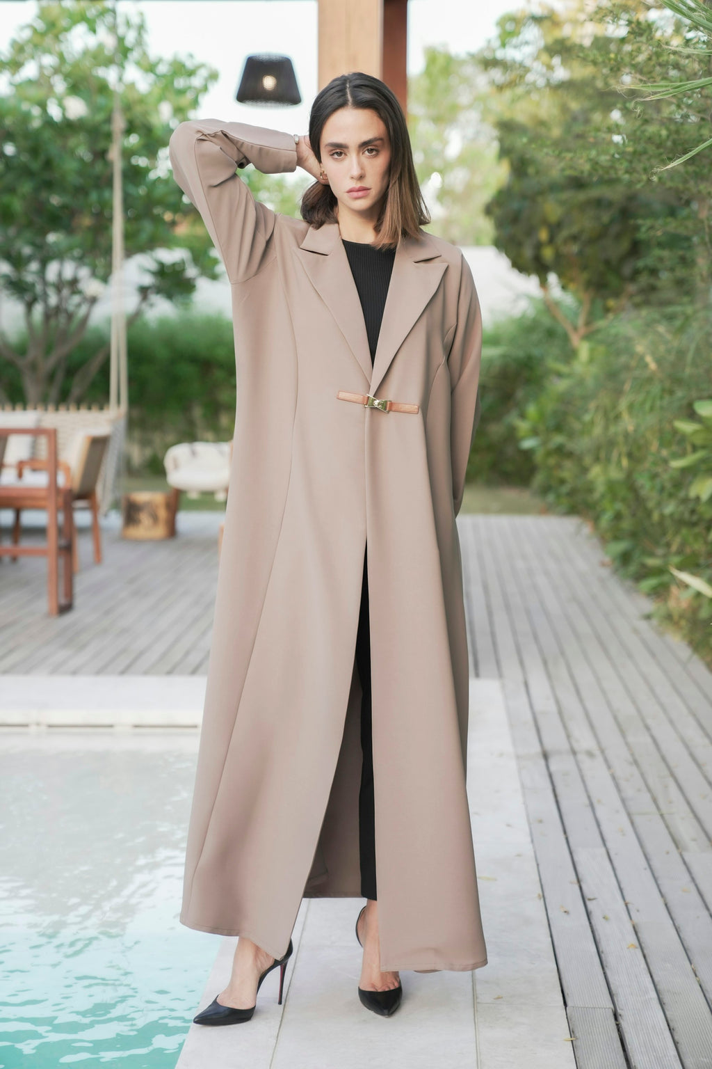 Double-Faced Wool Coat in Oatmeal