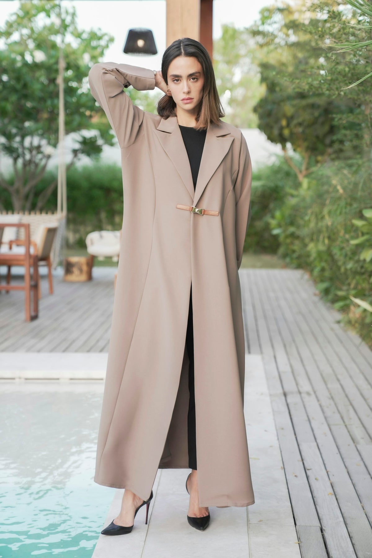 Double-Faced Wool Coat in Oatmeal