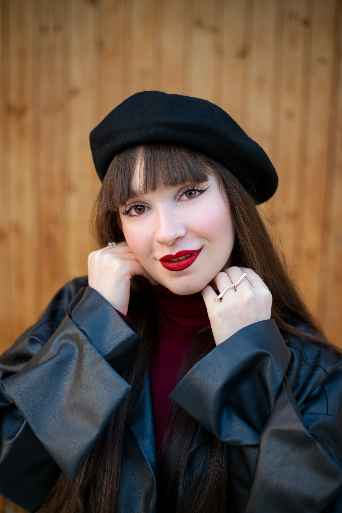 Wool Beret in Black
