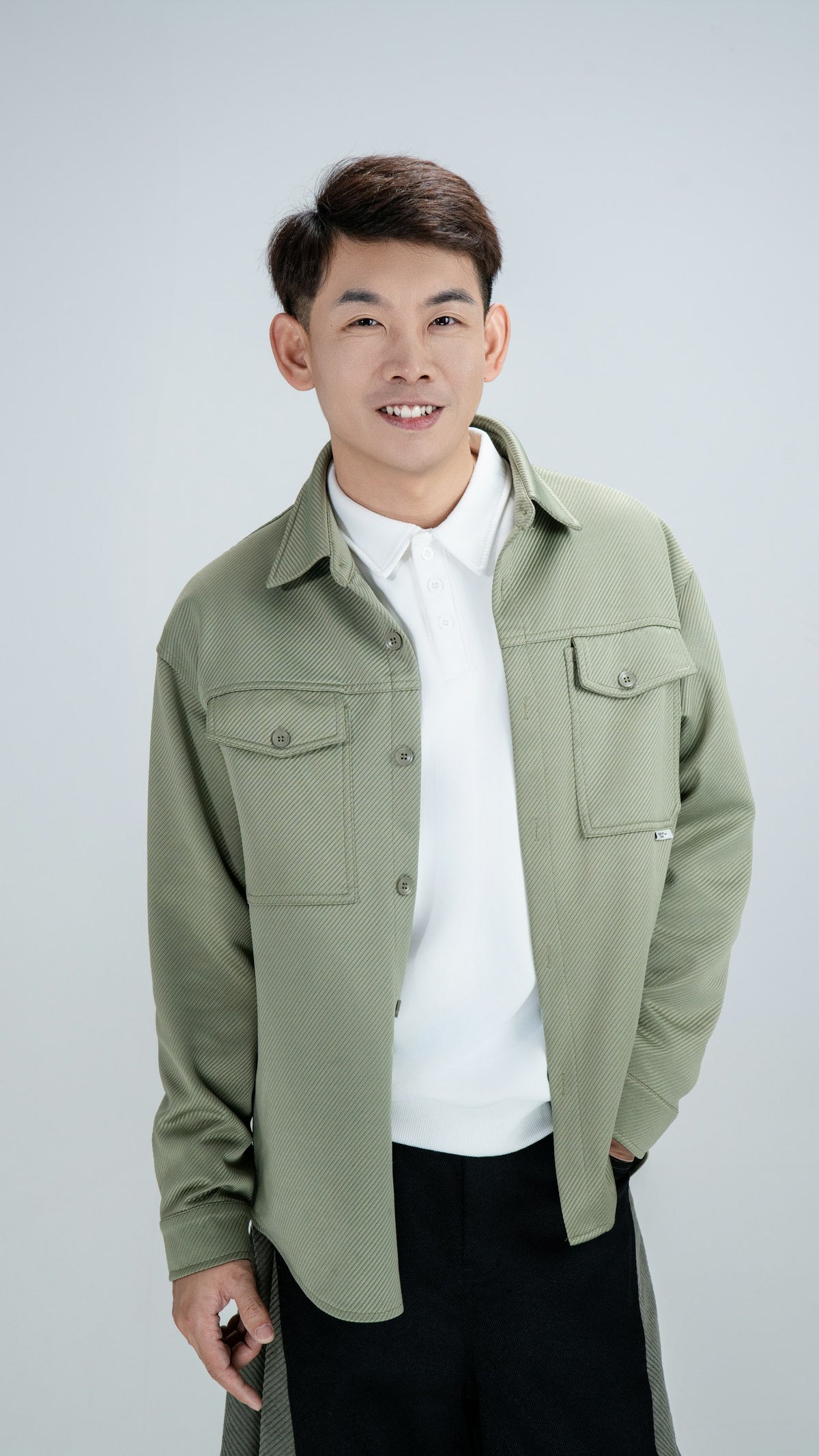 Poplin Overshirt in Sage