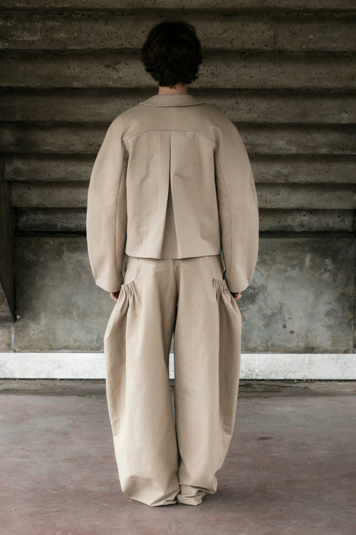 Canvas Chore Jacket in Ecru