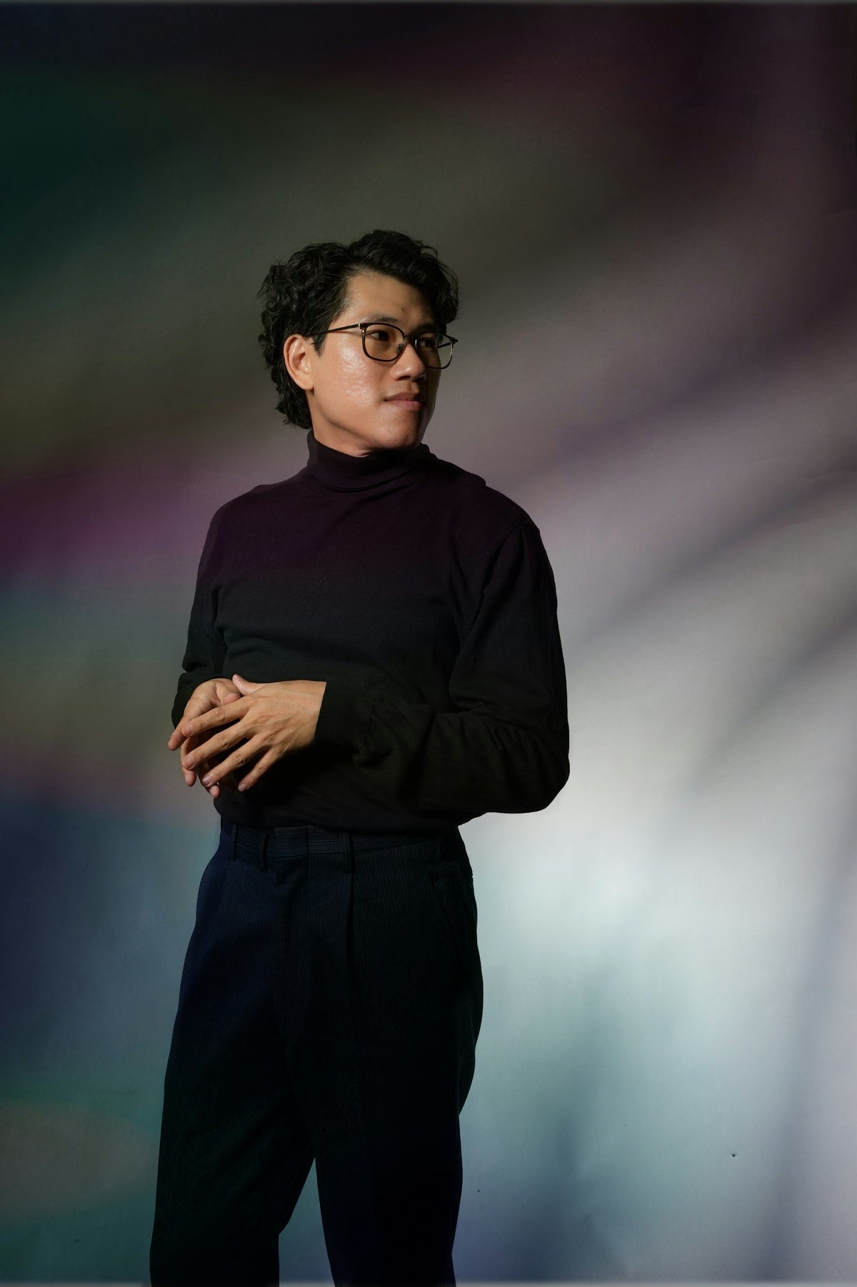 Cashmere Roll Neck in Black