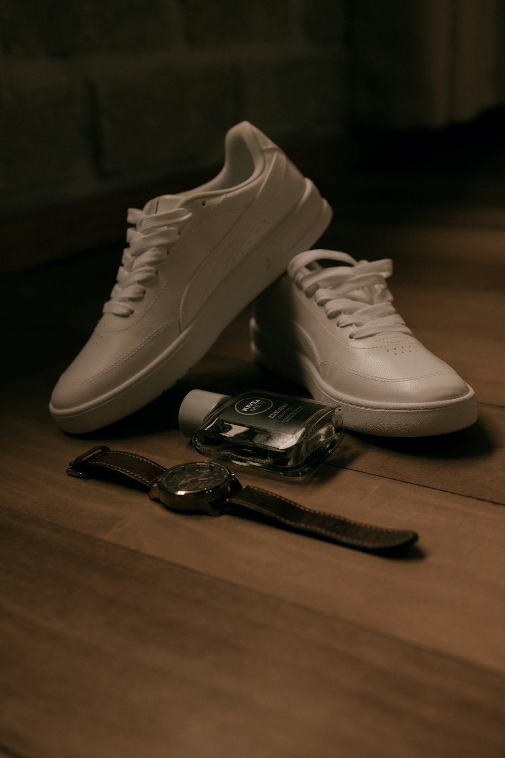 Leather Sneaker in White
