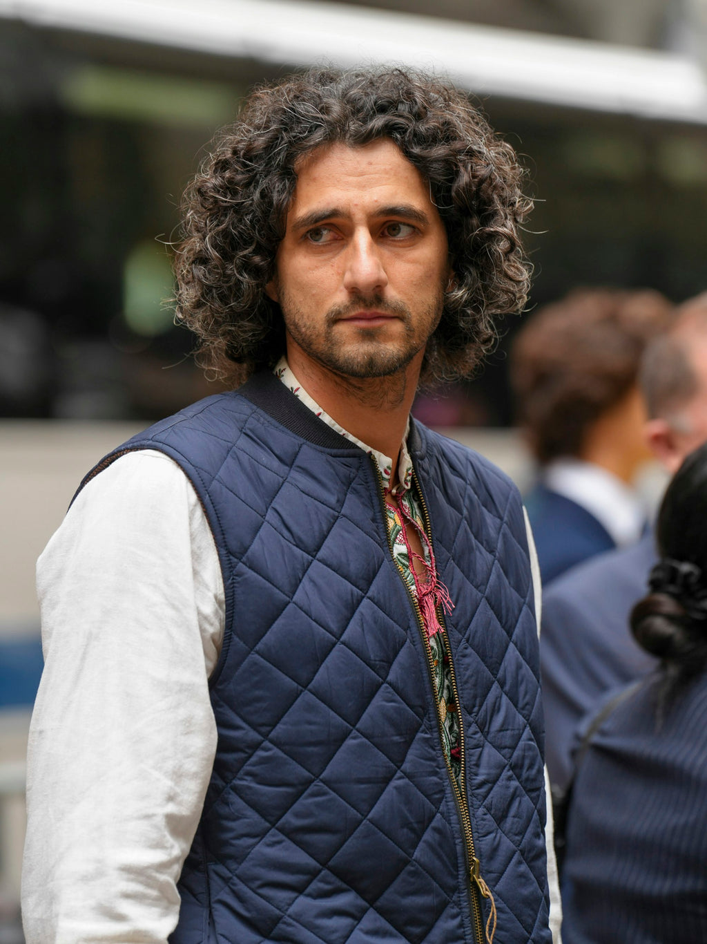 Quilted Gilet in Navy
